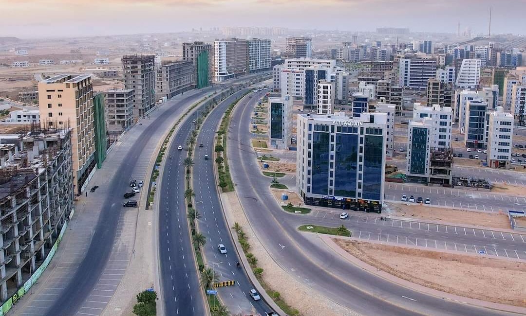 A commercial avenue in Bahria Town Karachi